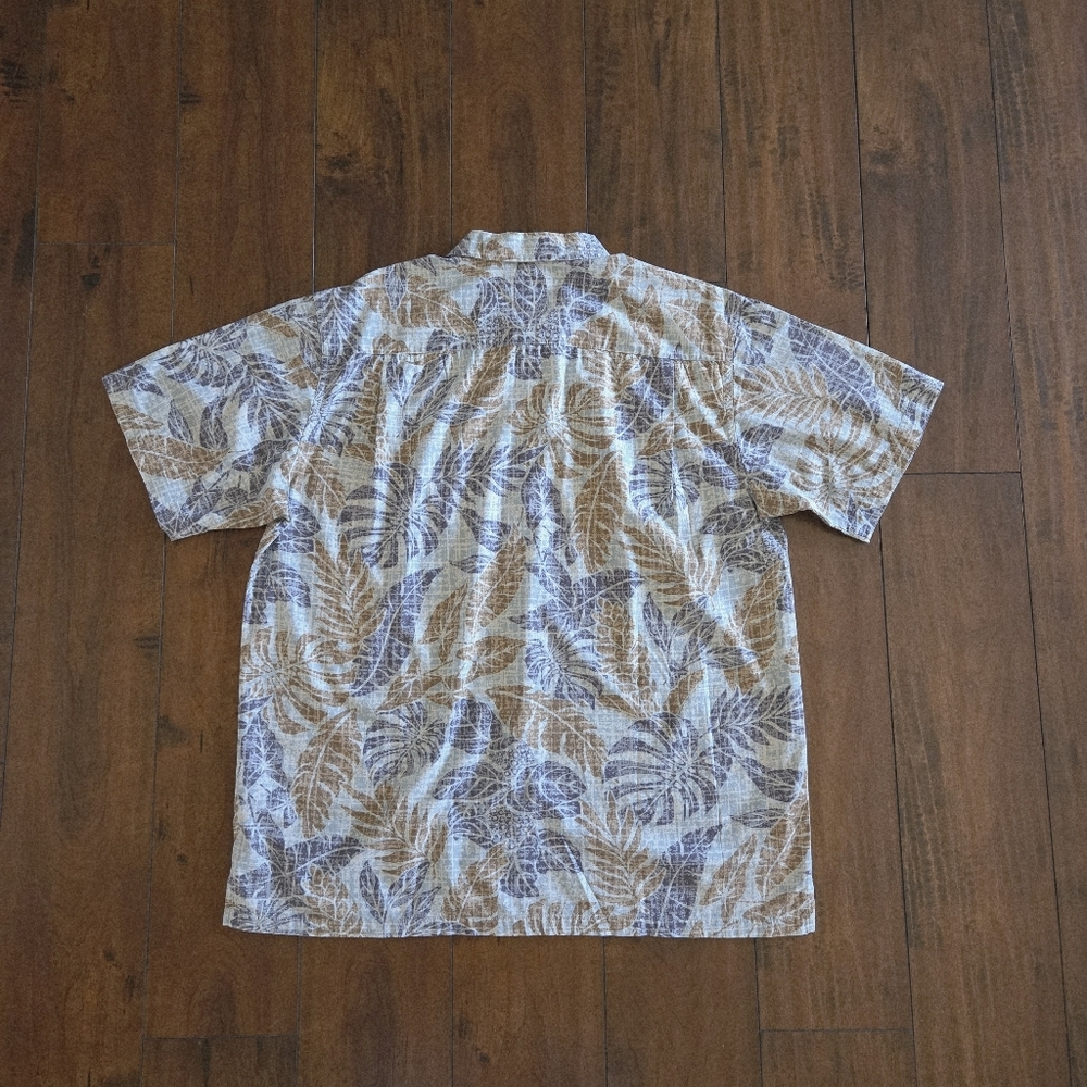Columbia Sportswear Beecher Island Hawaiian Shirt Men's Short Sleeve Leaf Print - Picture 3 of 8